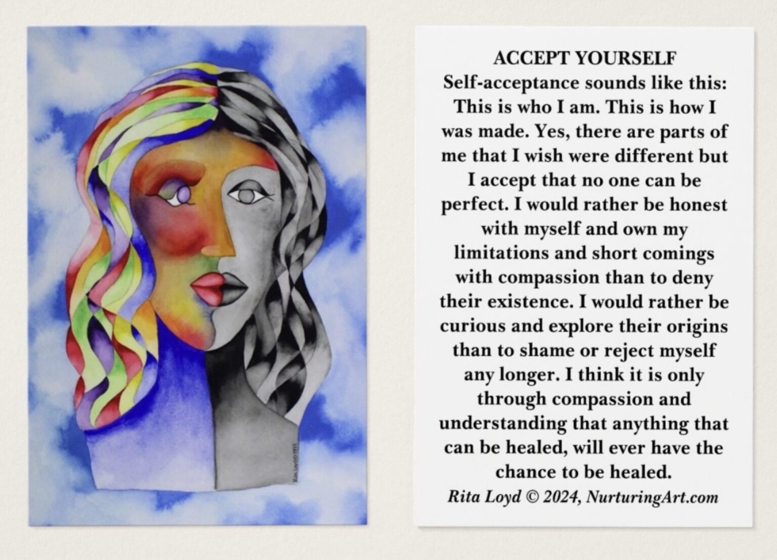 2nd Edition Unconditional Self Love Message Cards Nurturing Art